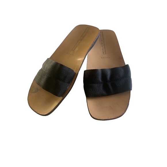 Prada Women's Black Slip On Sandals Sz 10/EU 40 - Picture 5 of 7